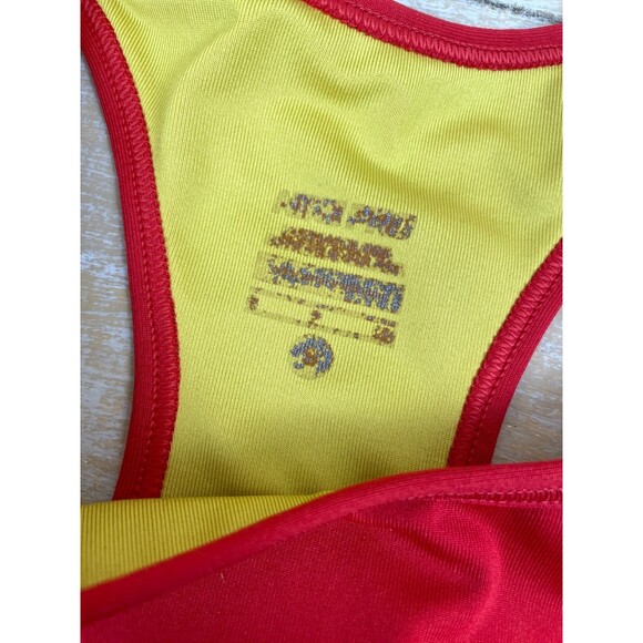 Nike Livestrong Dri-Fit Athletic Sports Bra Red & Yellow Size Small - Picture 6 of 8